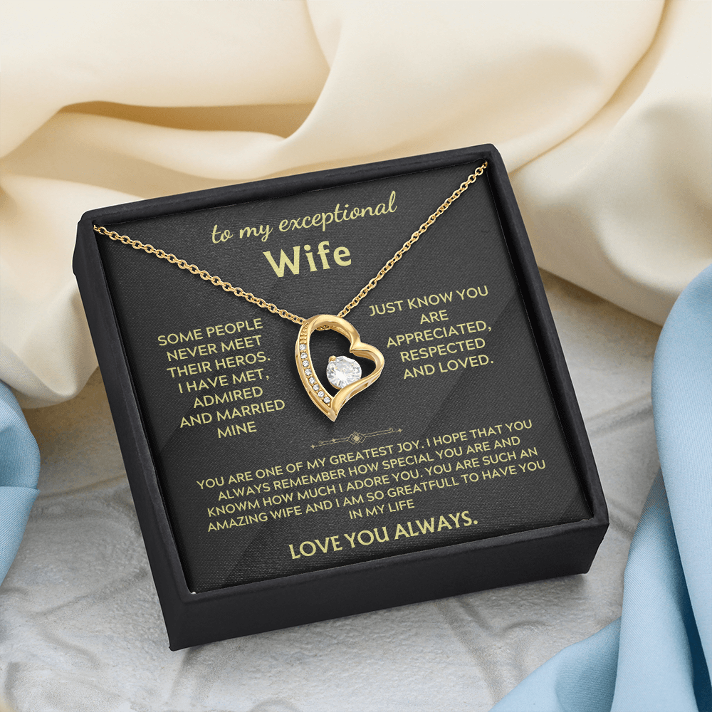 To my Exceptional Wife - Forever Love Necklace