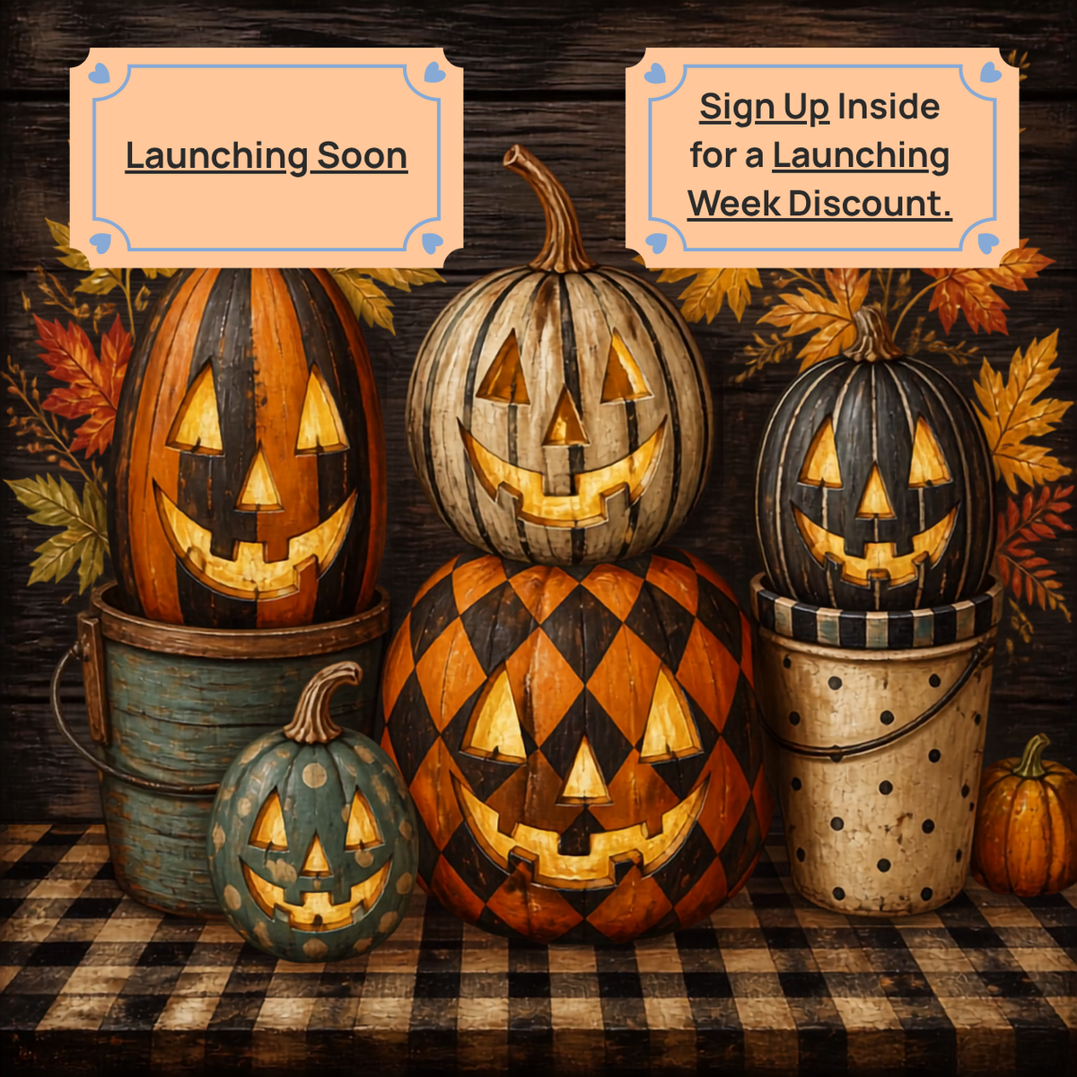 Rustic Cozy Spooky Decor (US Only)