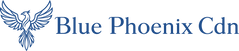 Blue Phoenix Cdn logo featuring a blue phoenix bird emblem on the left and the text 'Blue Phoenix Cdn' in blue on a white background.