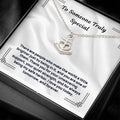 Silver anchor-and-heart pendant necklace with chain, gift-ready box display