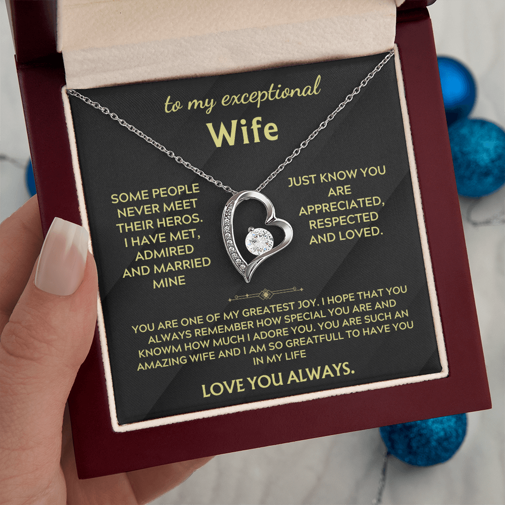 To my Exceptional Wife - Forever Love Necklace