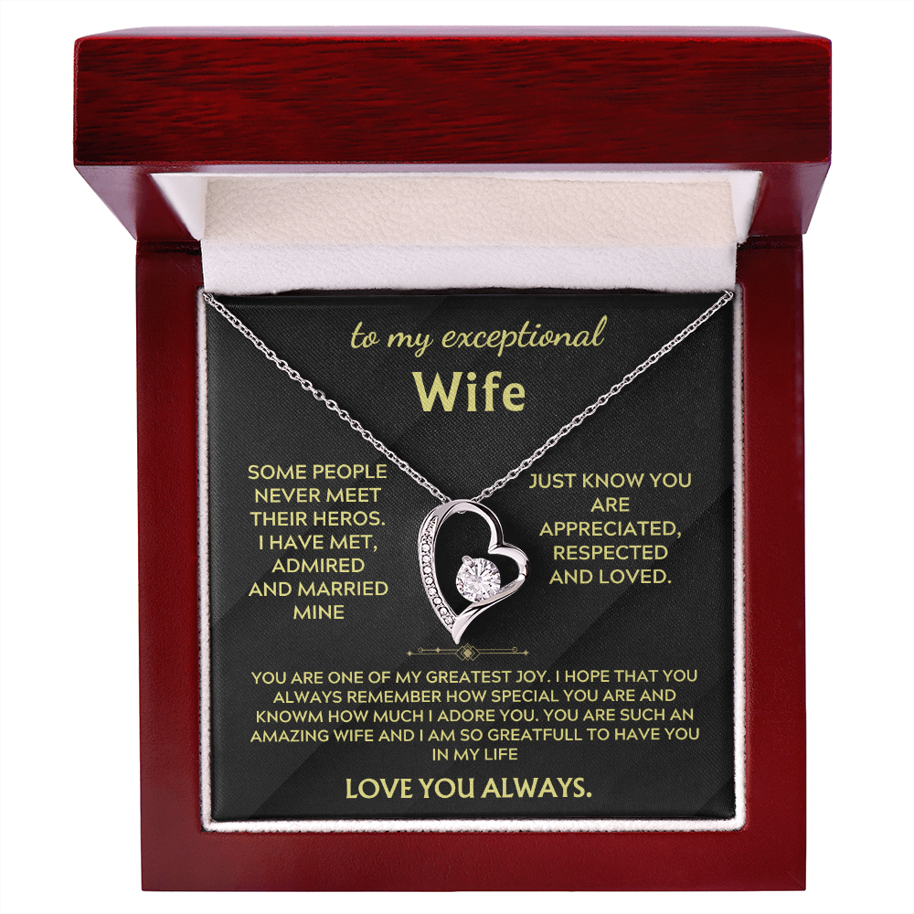 To my Exceptional Wife - Forever Love Necklace