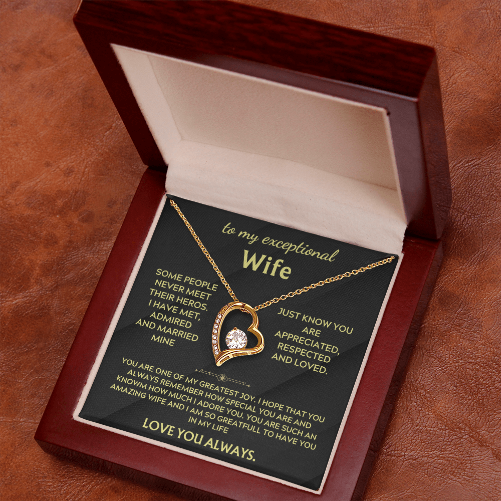 To my Exceptional Wife - Forever Love Necklace