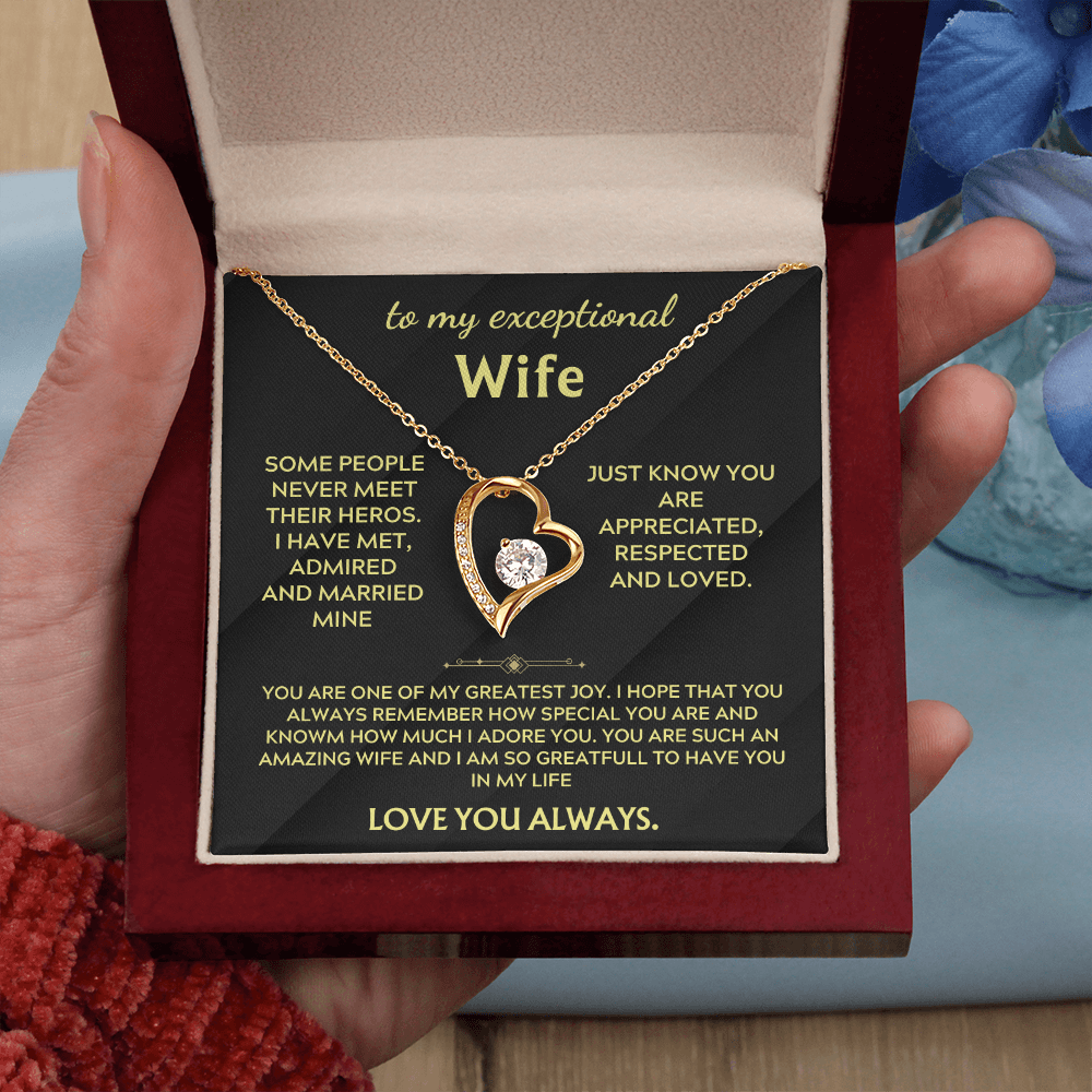 To my Exceptional Wife - Forever Love Necklace