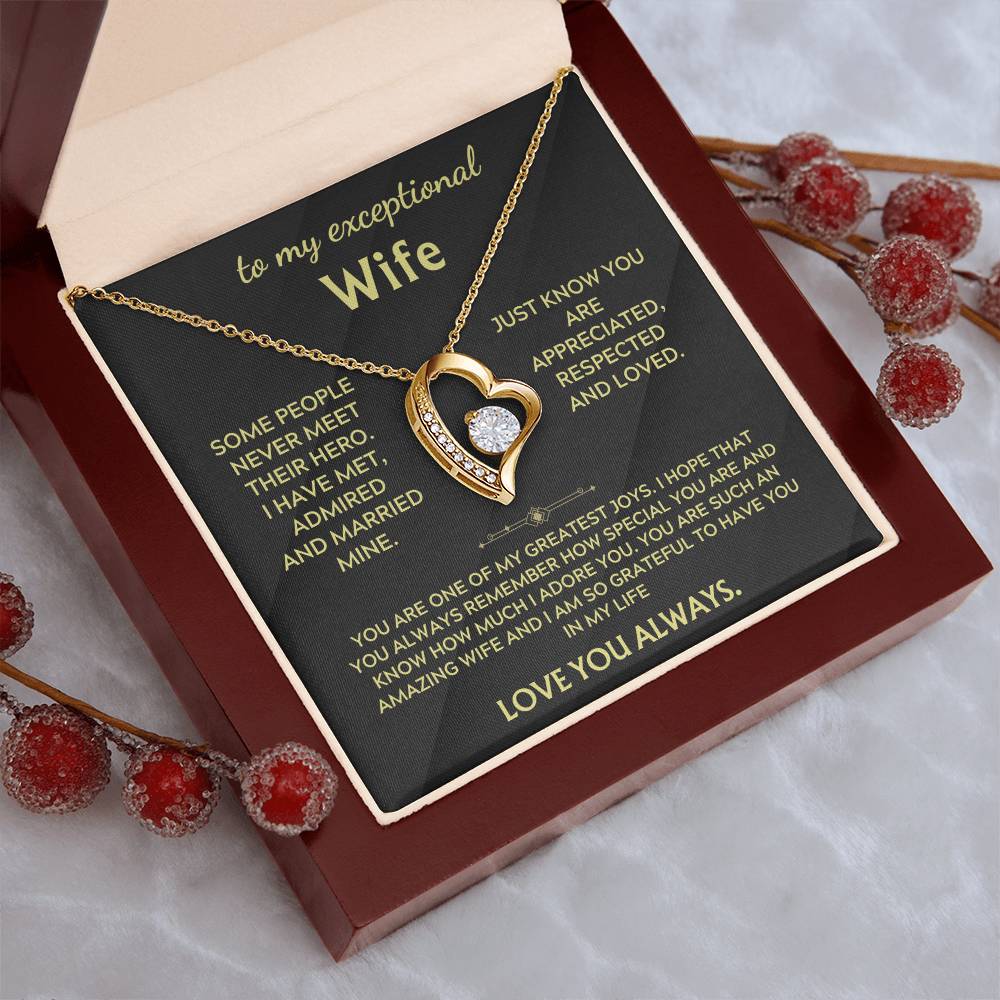 Gold-tone heart pendant necklace with clear CZ halo and gift box
