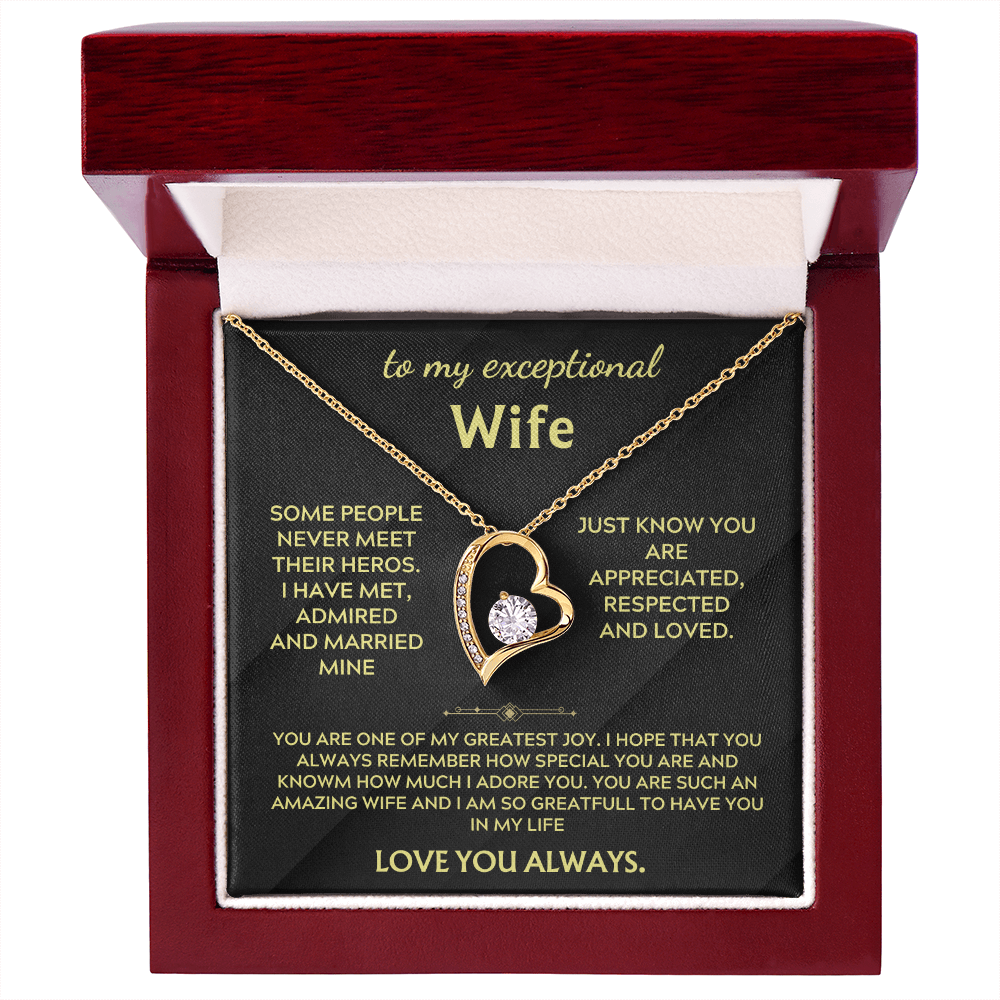 To my Exceptional Wife - Forever Love Necklace