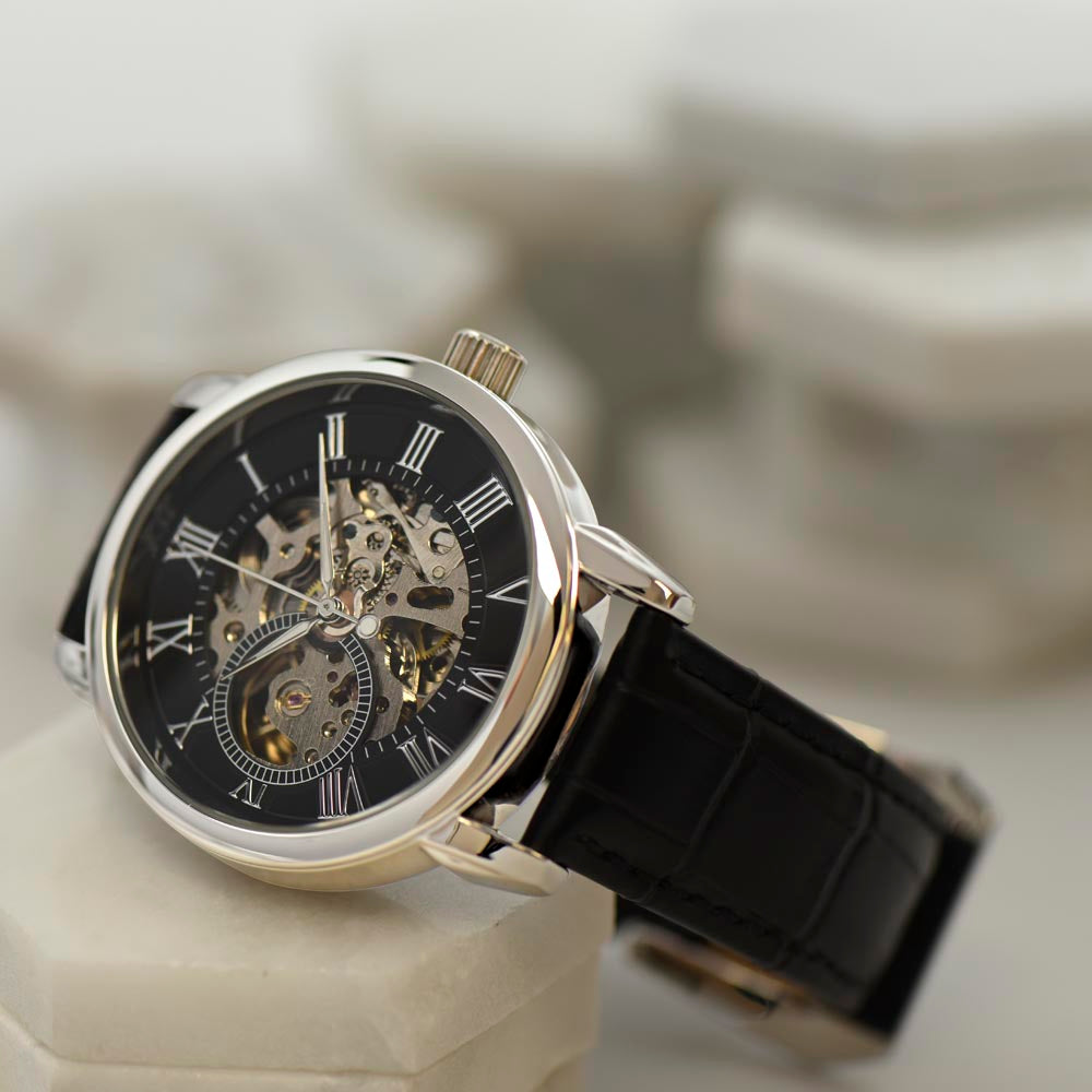 Elegant Open Work Watch for DAD - To the world you are just one man, but to me you are the World.