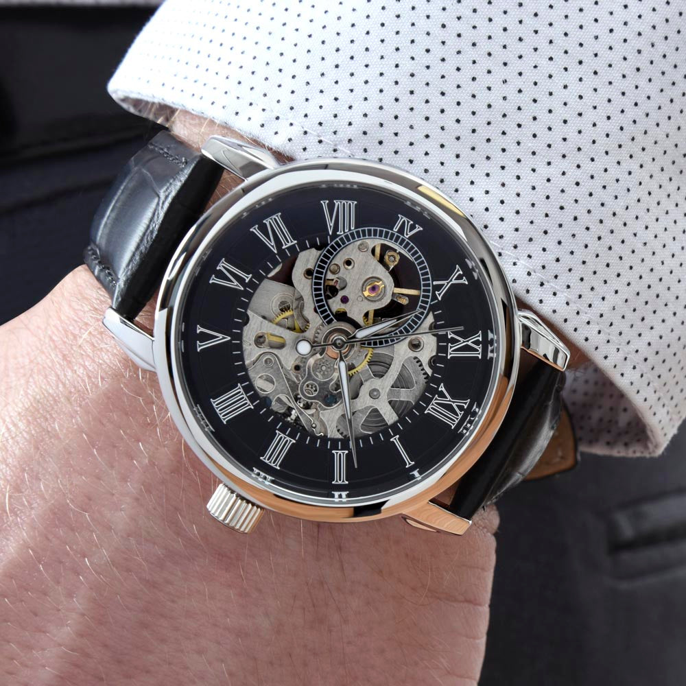 Elegant Open Work Watch for DAD - To the world you are just one man, but to me you are the World.