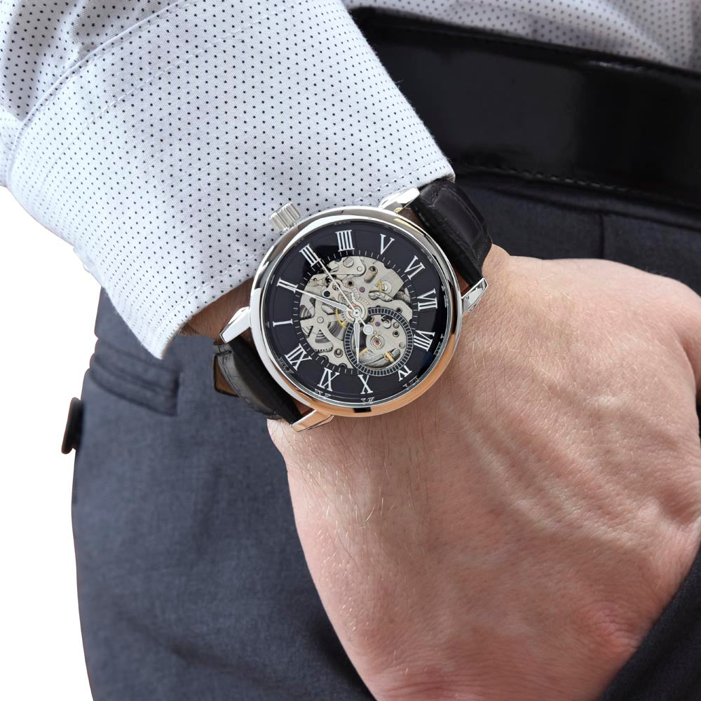 Elegant Open Work Watch for DAD - To the world you are just one man, but to me you are the World.