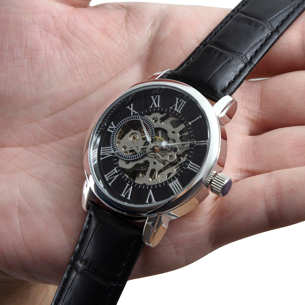 Elegant Open Work Watch for DAD - To the world you are just one man, but to me you are the World.