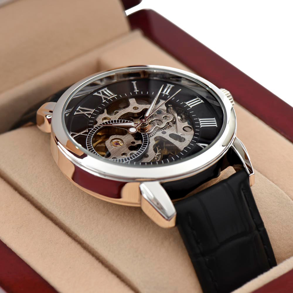 Elegant Open Work Watch for DAD - To the world you are just one man, but to me you are the World.