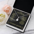 Mother necklace set in black gift box, silver chain with teardrop heart charm pendant