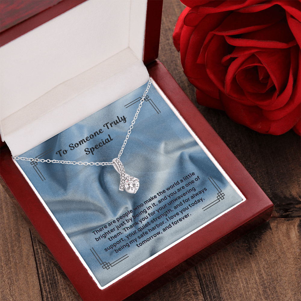 Silver teardrop pendant necklace with pave edging and fine chain links