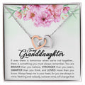 Silver-and-orange heart pendant necklace in gift box with floral card