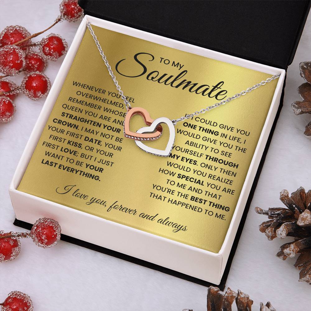 Heart pendant necklace in a gift box with a heart charm and silver-tone chain