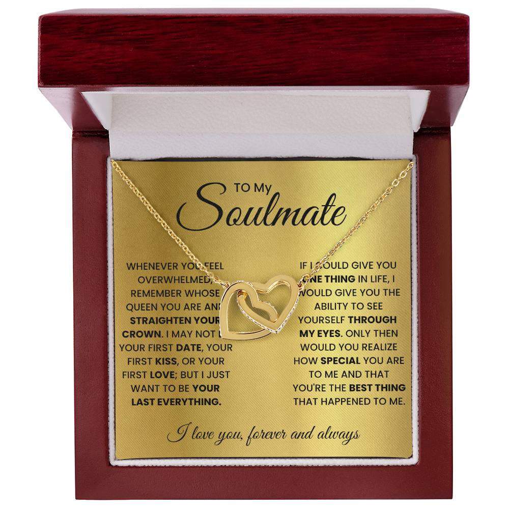 Heart pendant necklace in a red gift box with gold-tone heart charm