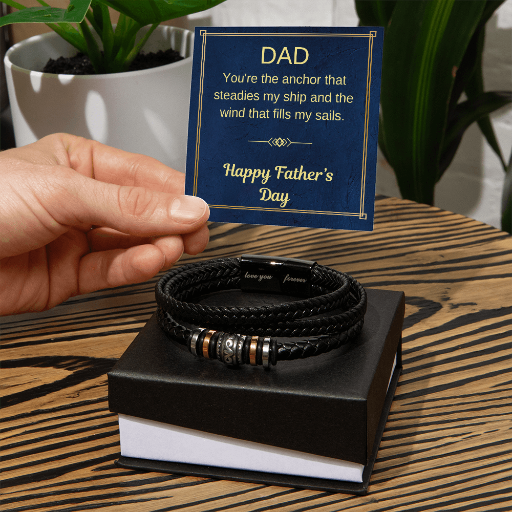 Men's Bracelet For an Happy Fathers Day Gift - Love you Forever
