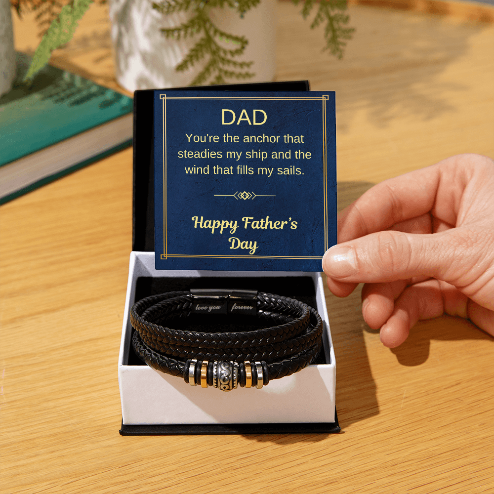 Men's Bracelet For an Happy Fathers Day Gift - Love you Forever