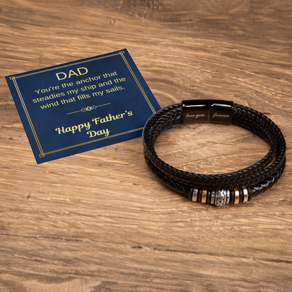 Men's Bracelet For an Happy Fathers Day Gift - Love you Forever