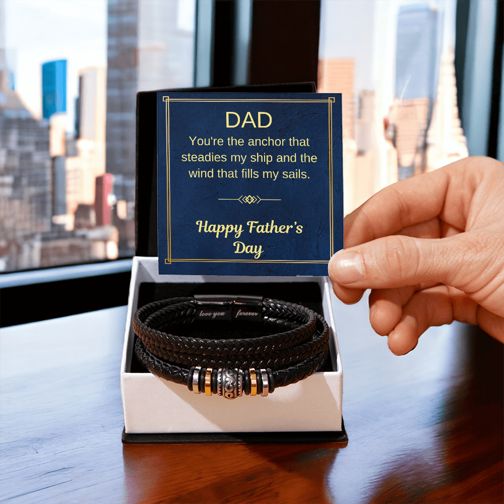 Men's Bracelet For an Happy Fathers Day Gift - Love you Forever