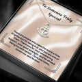 Silver anchor-and-heart pendant necklace with link chain in gift box