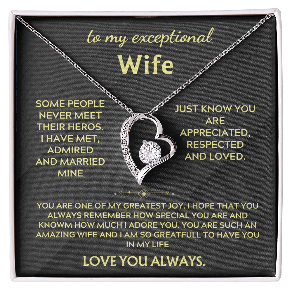 To my Exceptional Wife - Forever Love Necklace
