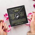 Heart pendant necklace with message card in gift box