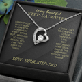 Heart pendant necklace with round crystal, silver-tone chain and heart charm