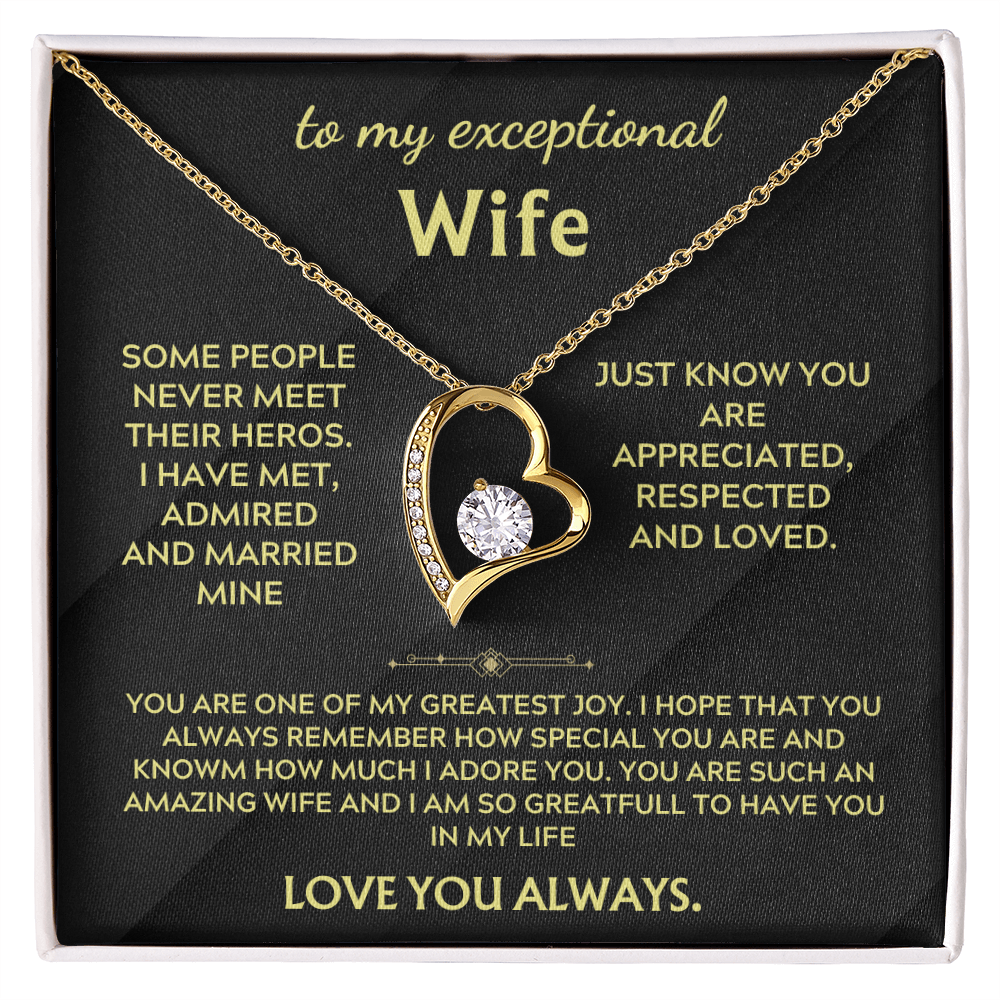 To my Exceptional Wife - Forever Love Necklace
